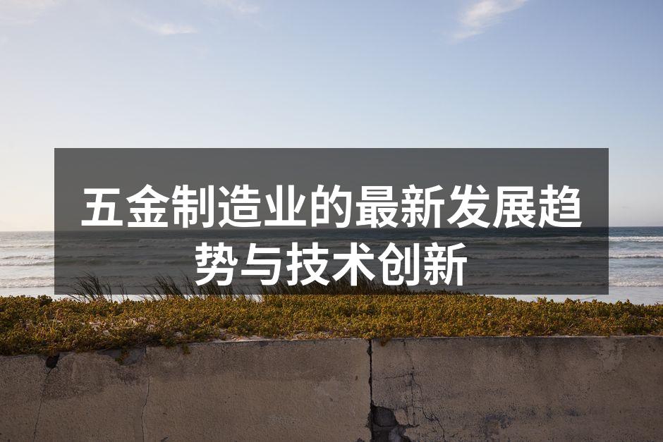 五金制造业展现出强大的创新潜力